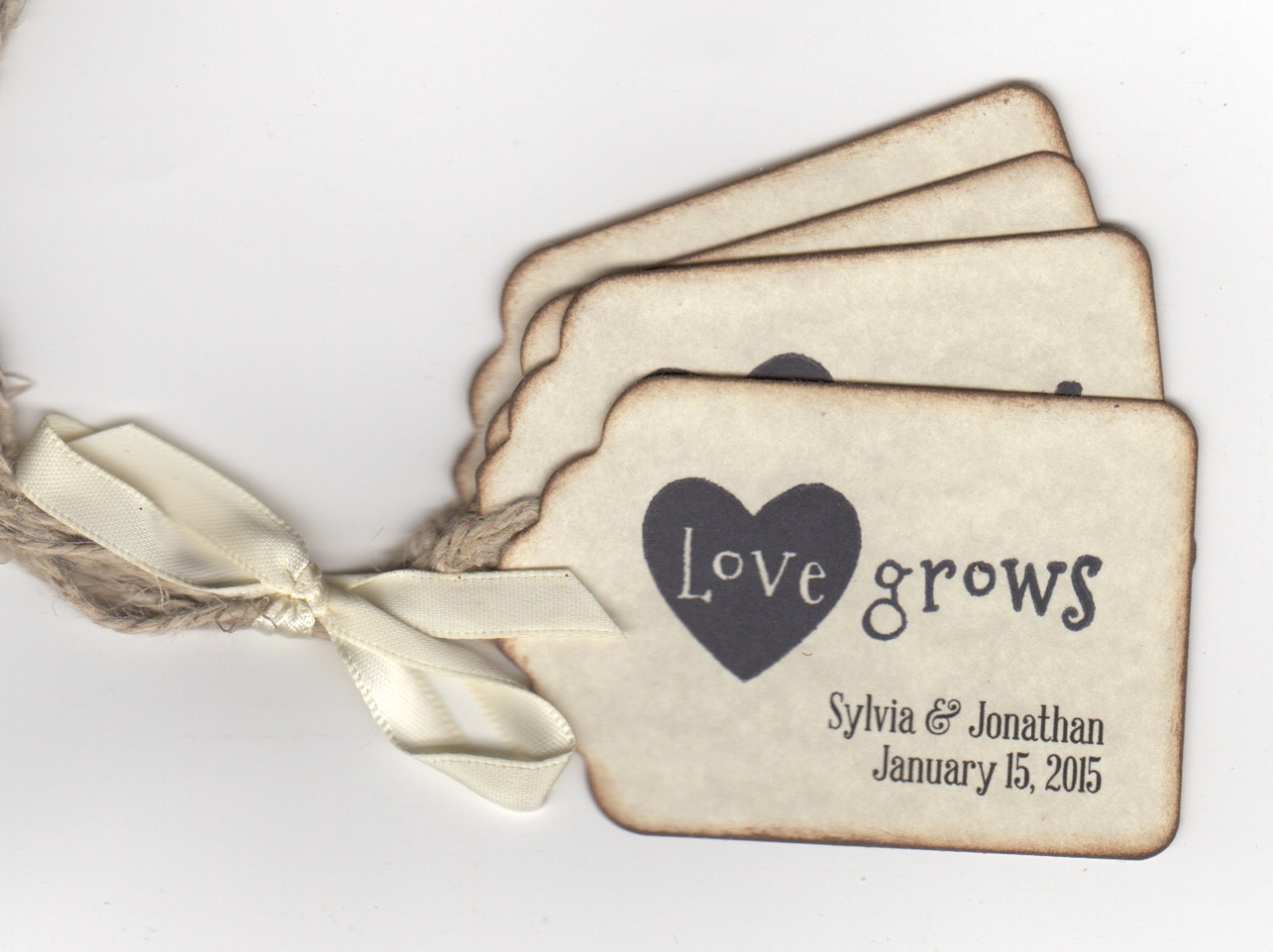 Love Grows Thank You Gift Tags, Wedding Favor Tags, Shower Favor Tags
