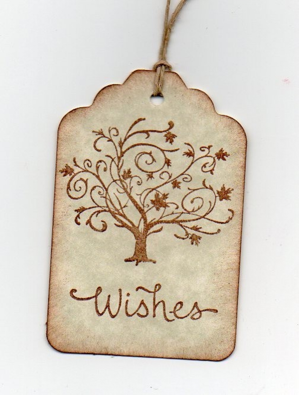 10 x Handmade Vintage Wishing Wish Tree Tags Wedding Advice with ribbon 