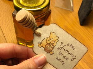 Winnie the Pooh A little yummy for your tummy favor tag